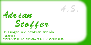 adrian stoffer business card